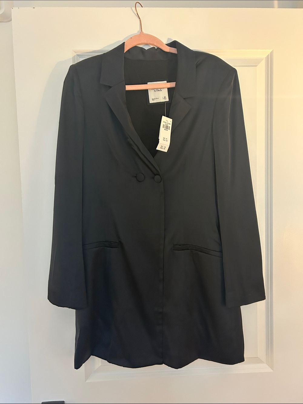 Abercrombie & Fitch Black Longline Blazer